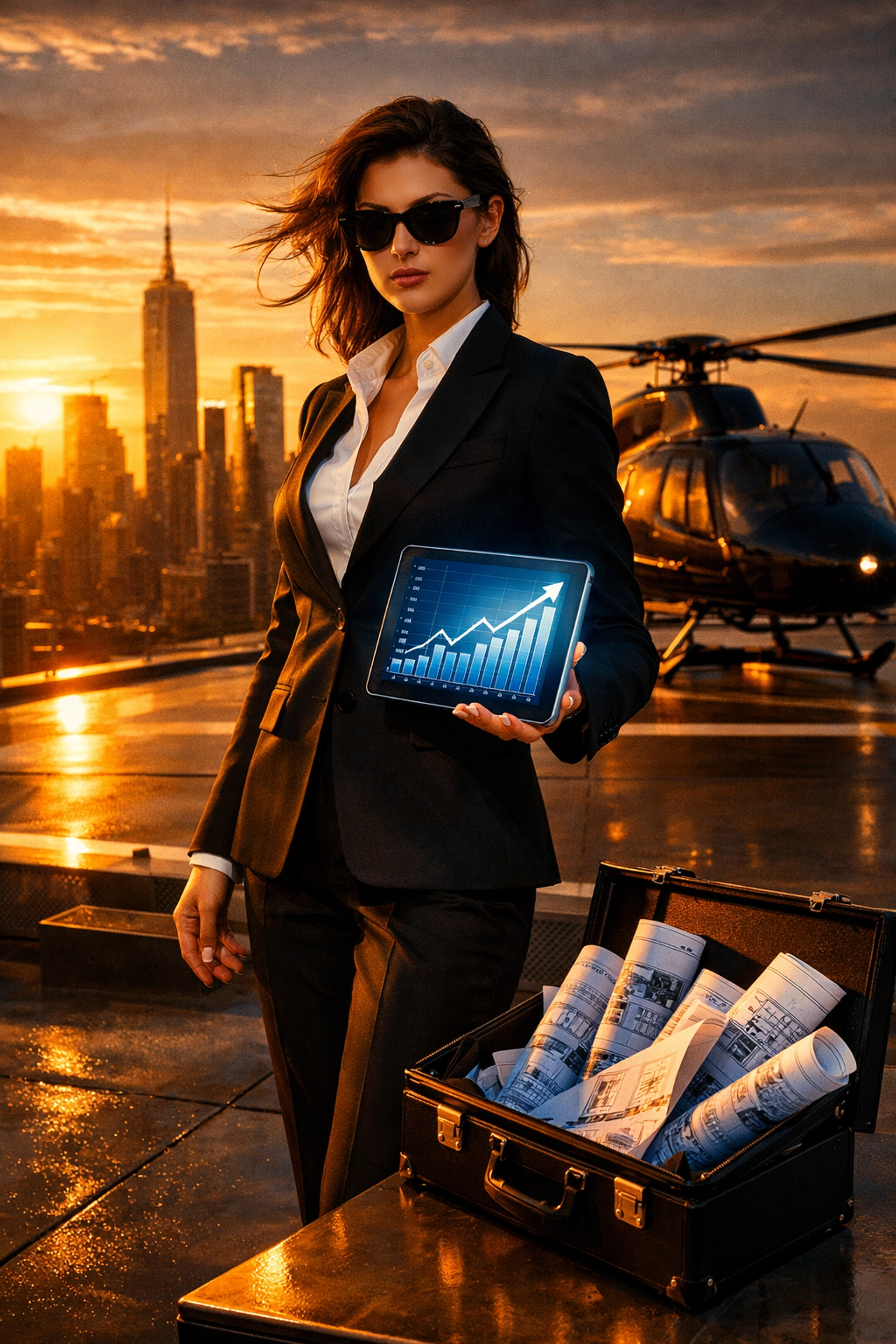 CEO reviewing growth charts to highlight the efficiency of professional franchise sales outsourcing.