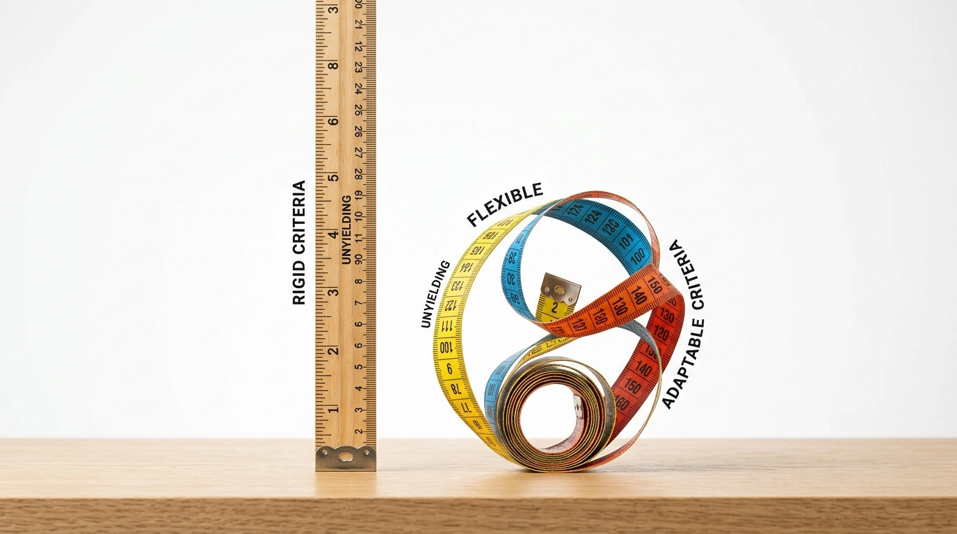 The difference between a rigid ruler and flexible measuring tape