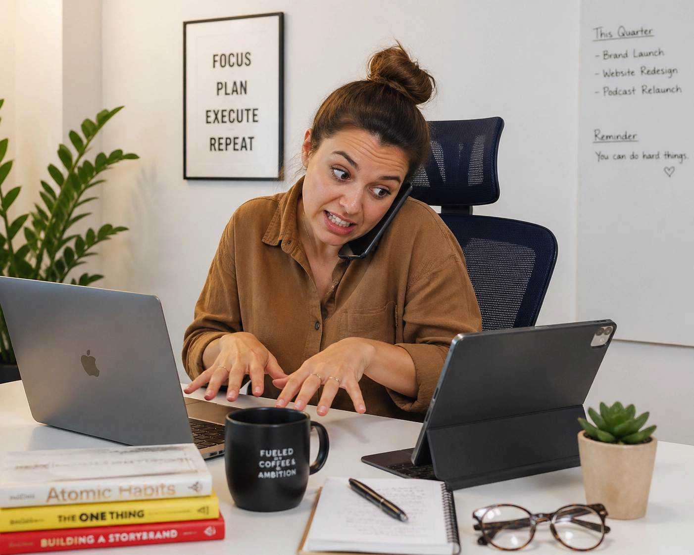 Business founder struggling to manage franchise lead generation and daily operations manually.