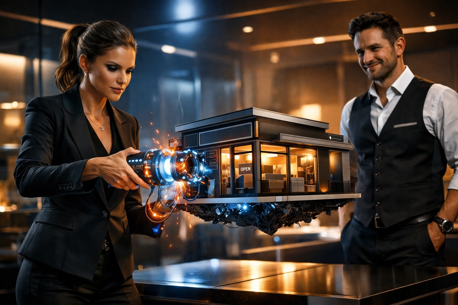 A professional woman powering brand growth using Fractional Full-Cycle Franchise Development tools.