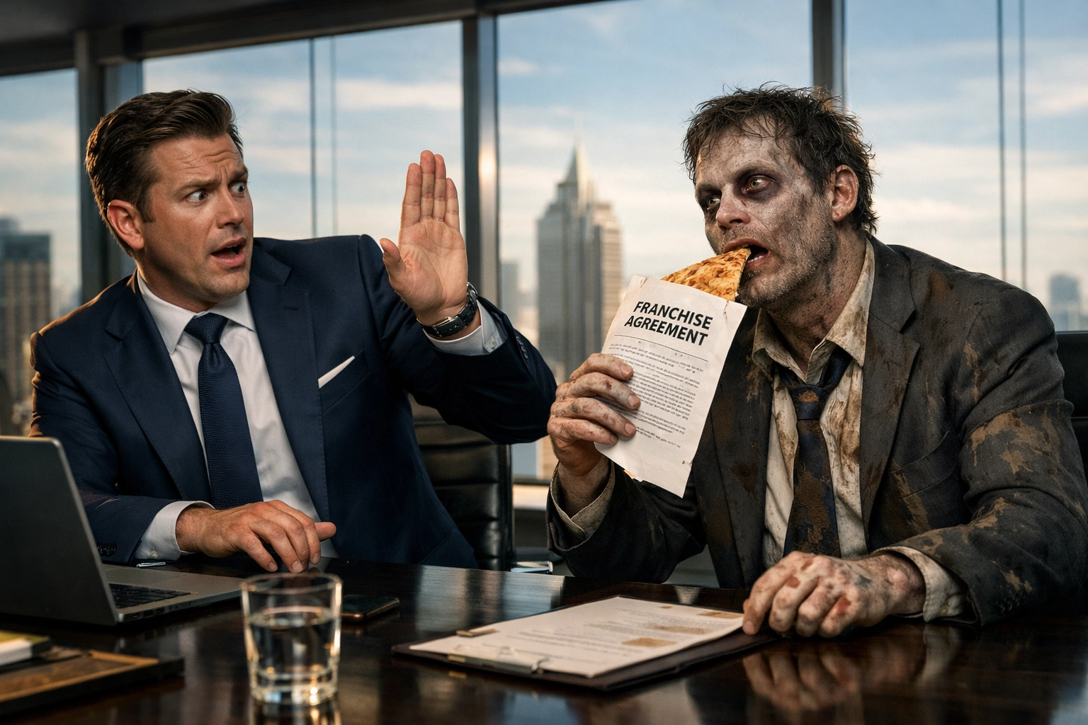 A bewildered CEO identifying a poor culture fit using professional Franchise Development Services.