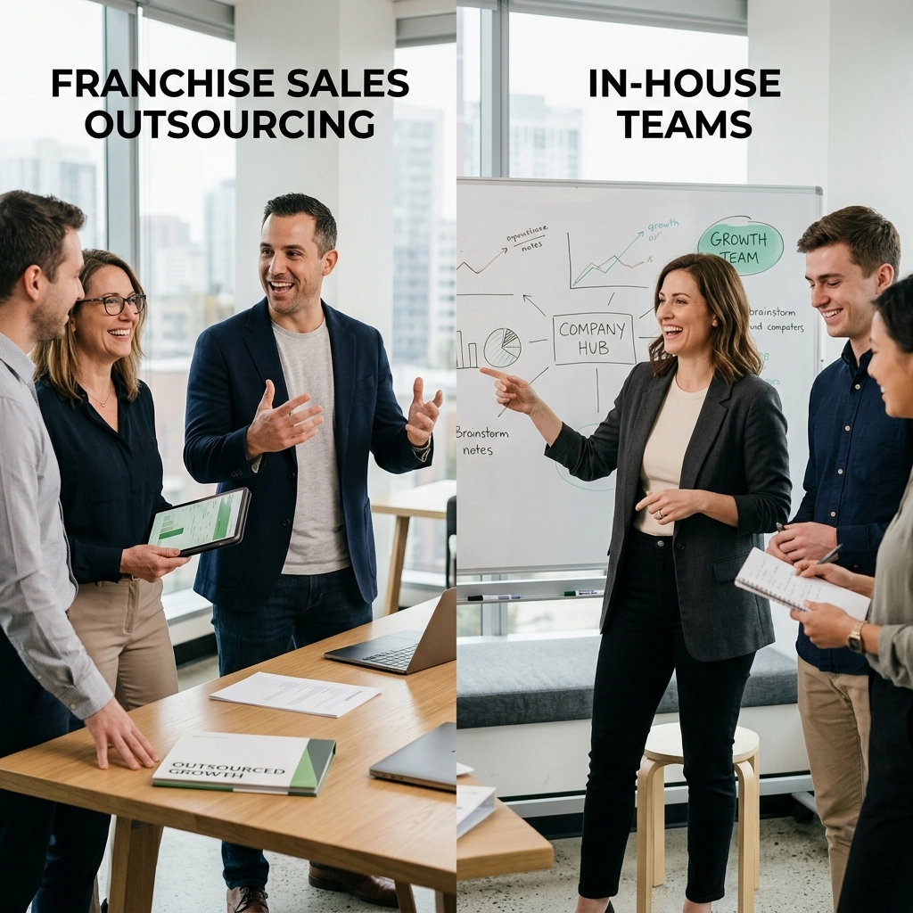 Franchise Sales Outsourcing Vs. In-House Teams: Which Is Better For Your Growth?