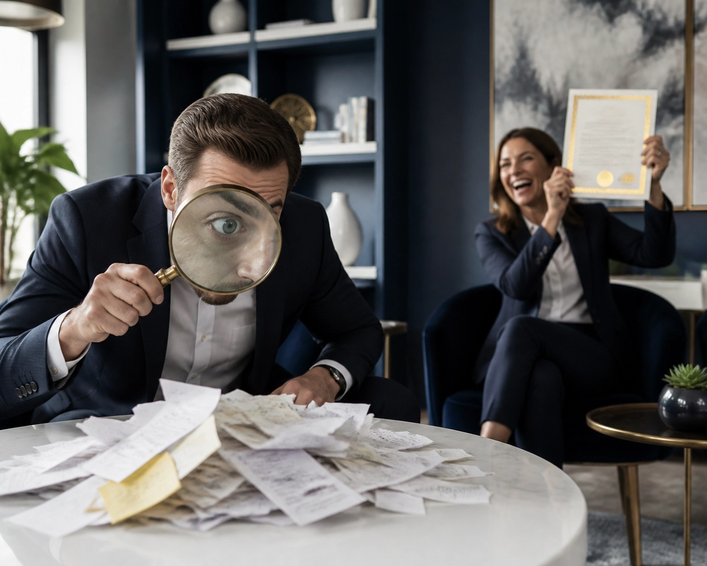 A business professional identifying high-quality franchise leads using development services.