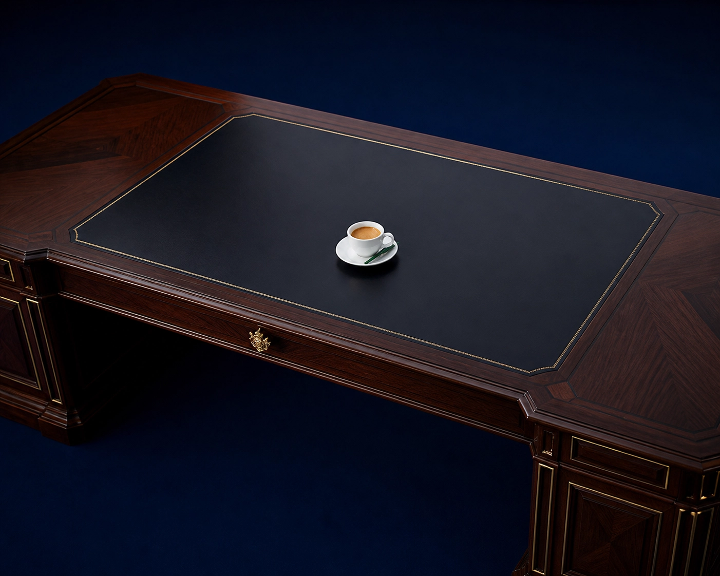 A concentrated espresso on an executive desk representing the high-value fractional franchise sales outsourcing model.