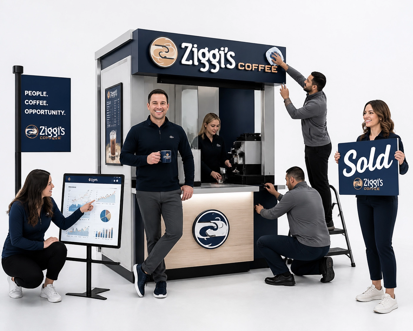 A professional team managing franchise lead generation for rapid brand expansion.