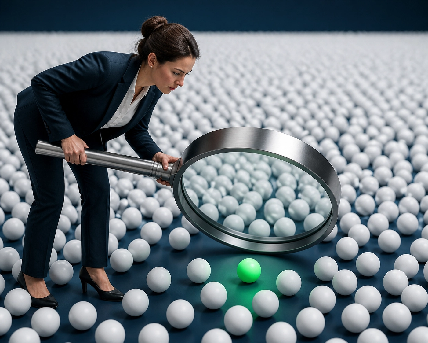 Expert franchise lead generation showing a professional finding high-quality leads in a crowded market.