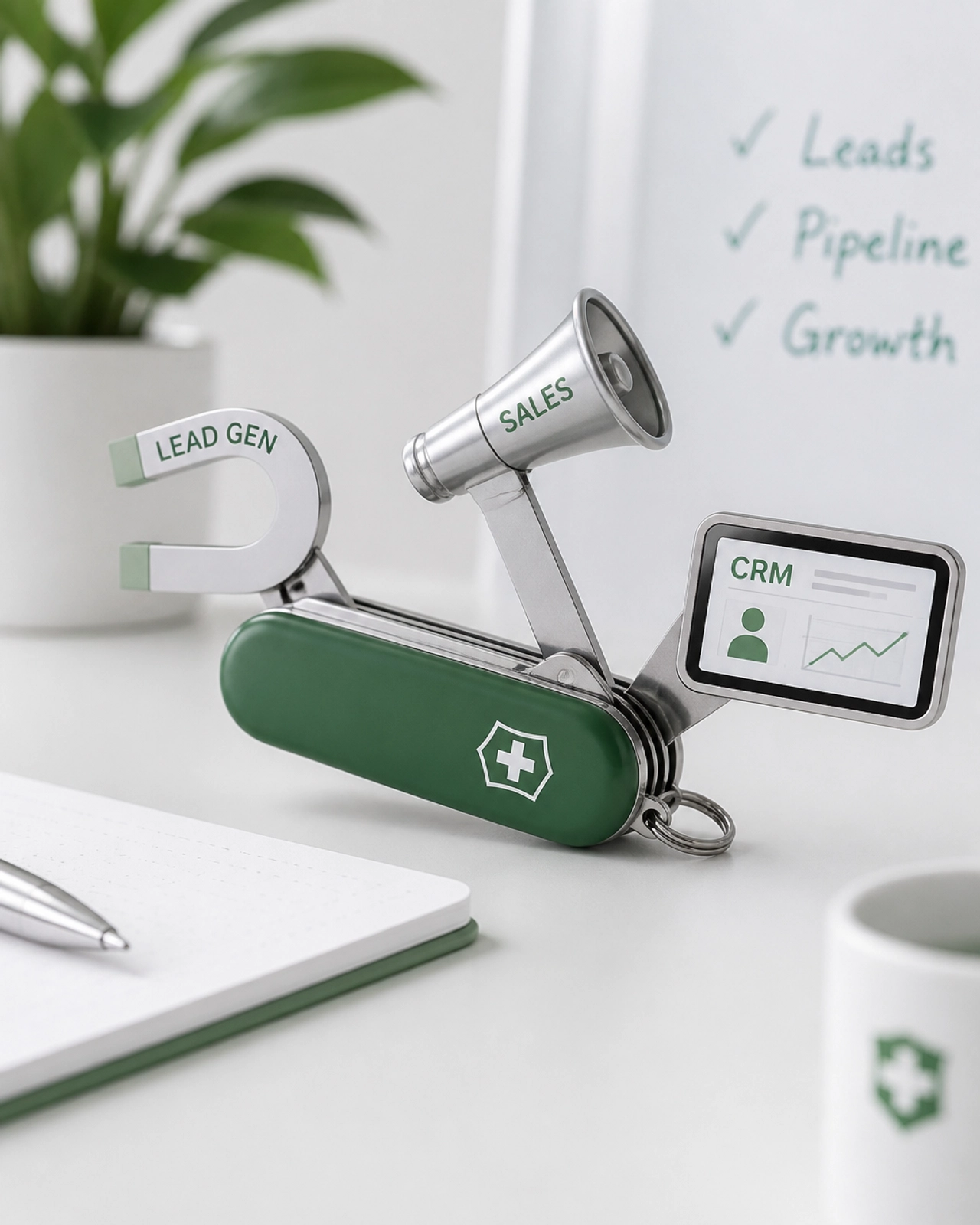 A Swiss Army knife representing the multi-functional tools provided by a franchise development agency.