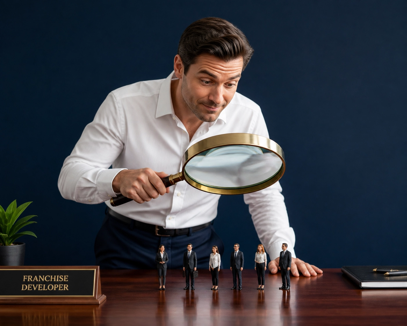 Franchise sales outsourcing expert vetting leads to find high-quality candidates.
