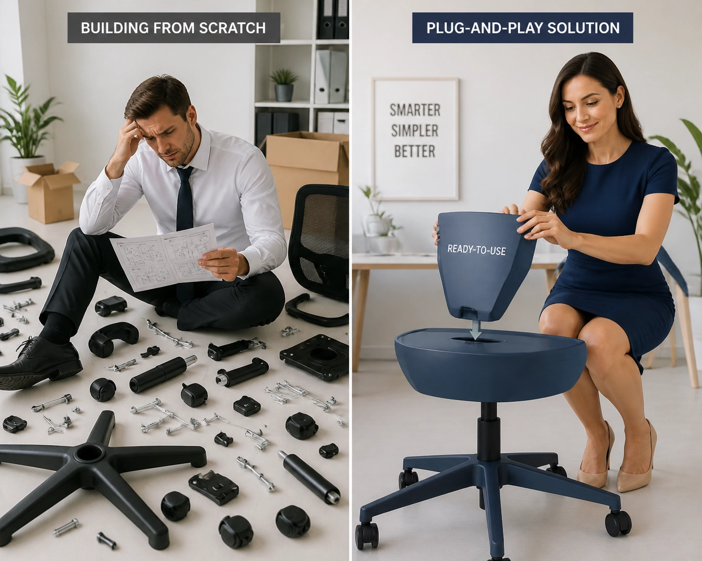 Comparing the struggle of in-house hiring with efficient franchise sales outsourcing solutions.