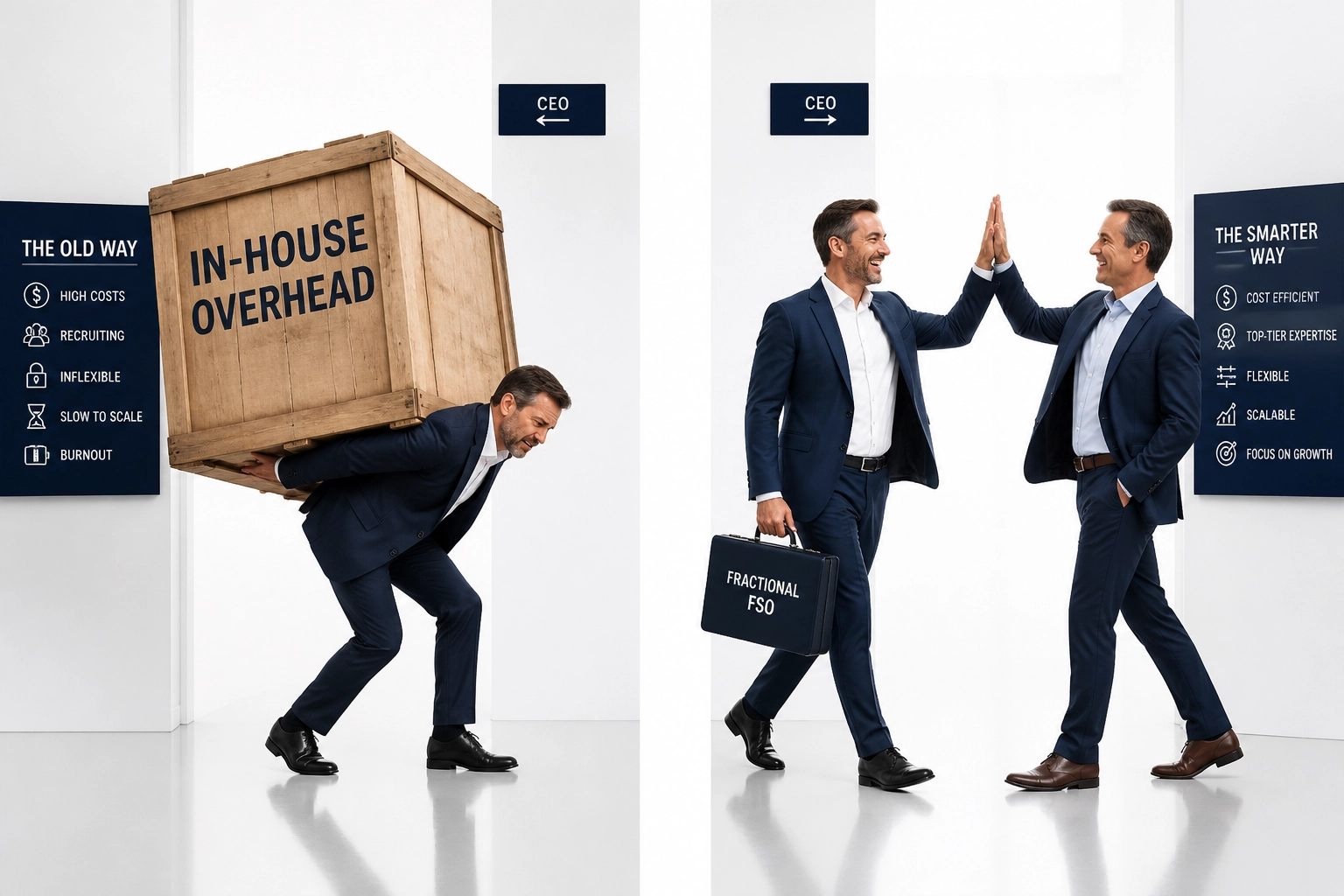Comparing the low overhead of franchise sales outsourcing with in-house team costs.
