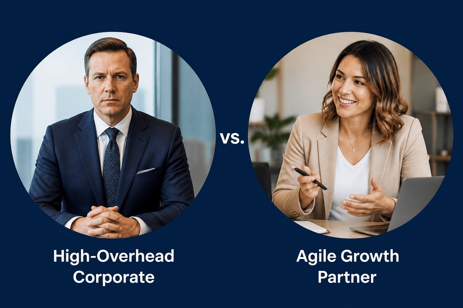 Comparing traditional corporate hiring with an agile franchise development agency partner for growth.