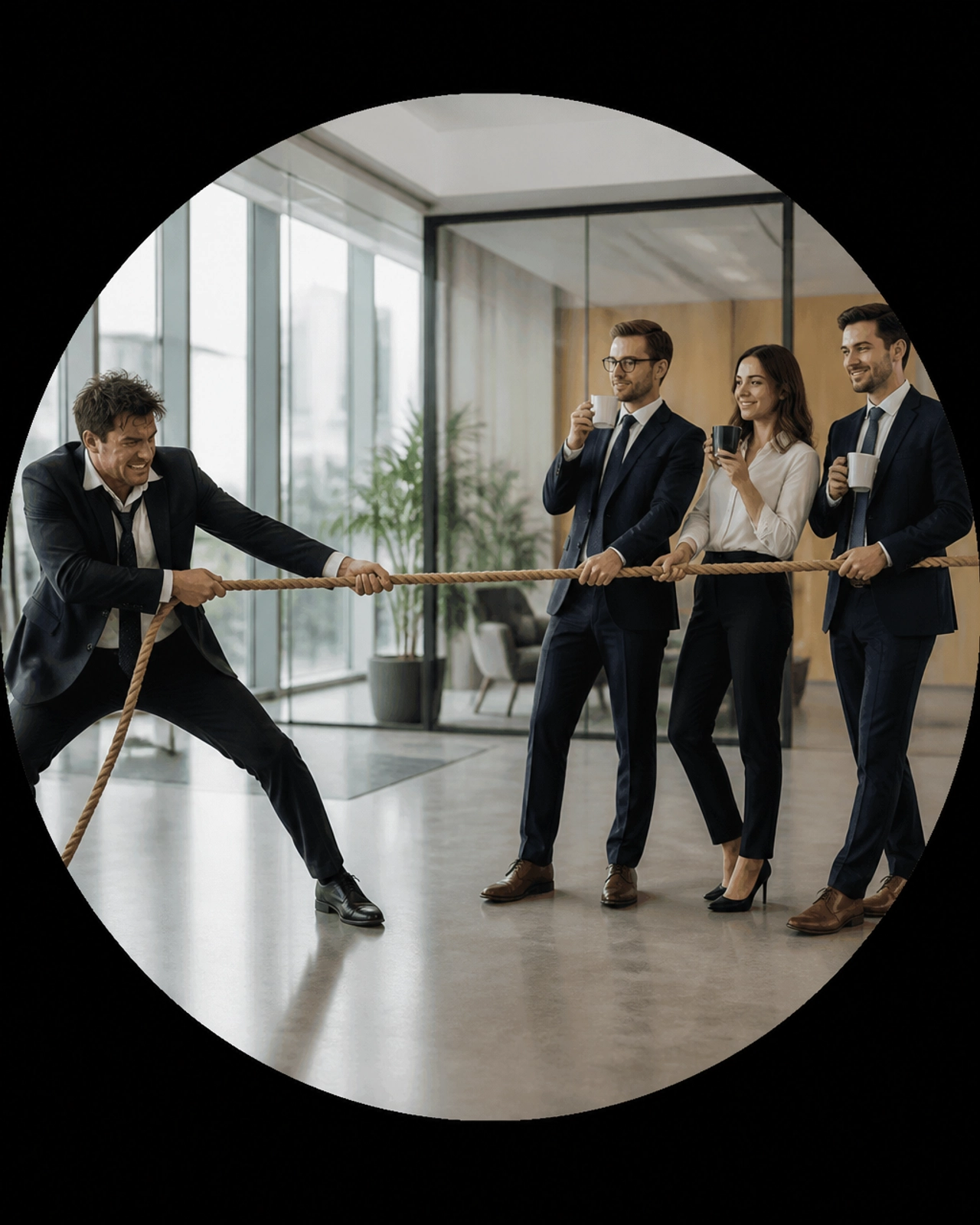 A tug-of-war between an exhausted entrepreneur and a relaxed FSO team