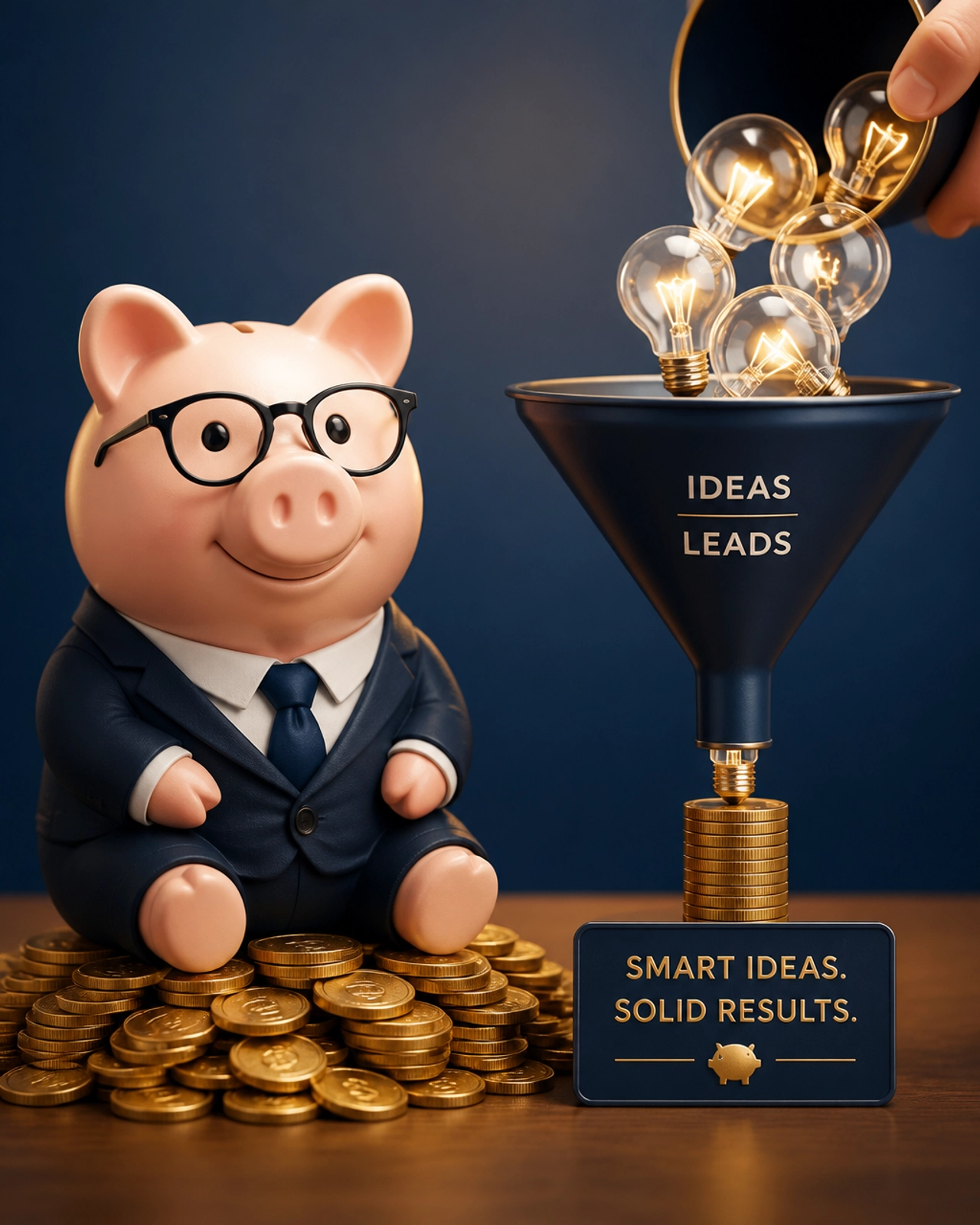 Suited Piggy Bank