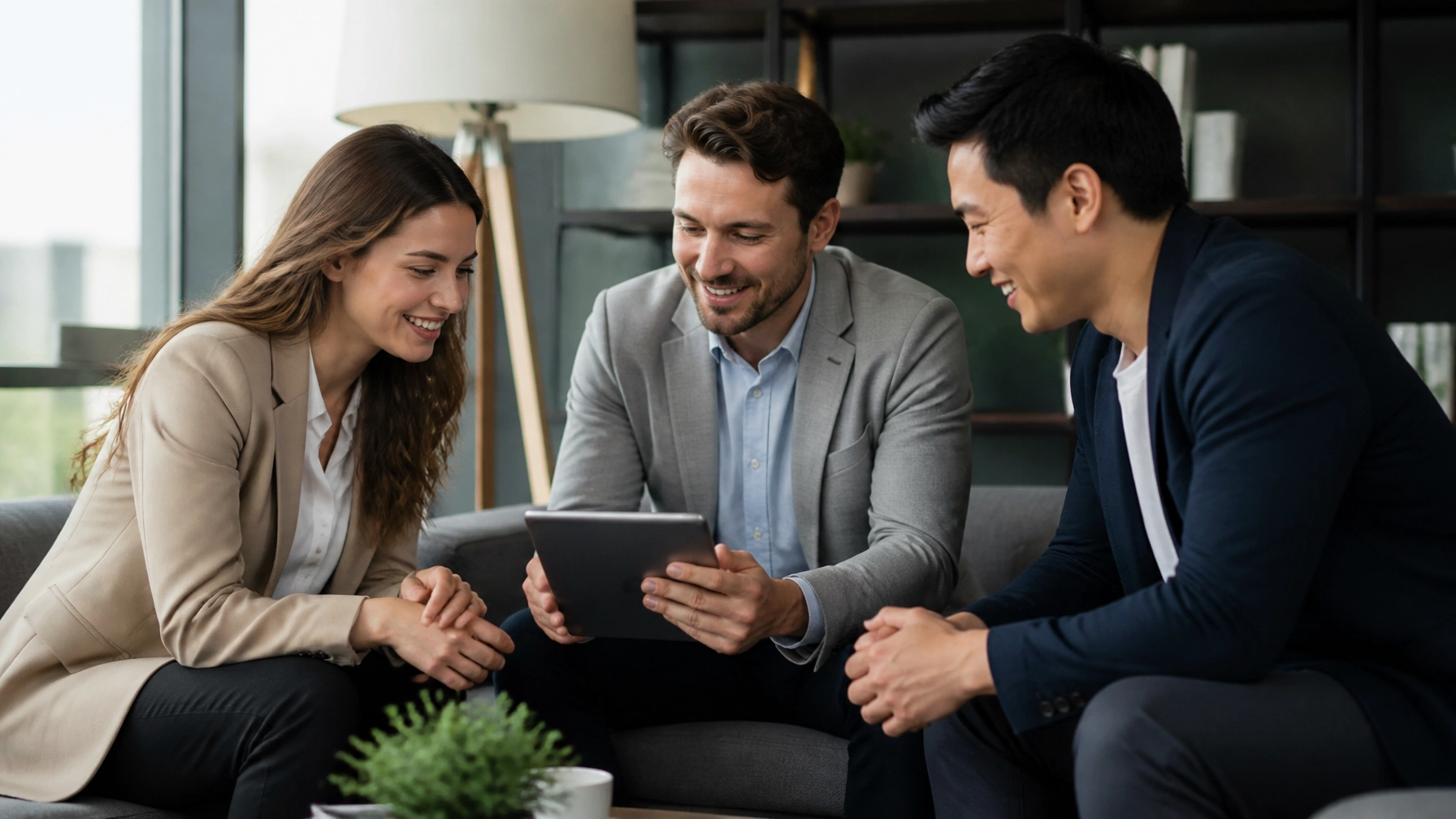 Collaborative team discussing franchise development strategy in a modern office