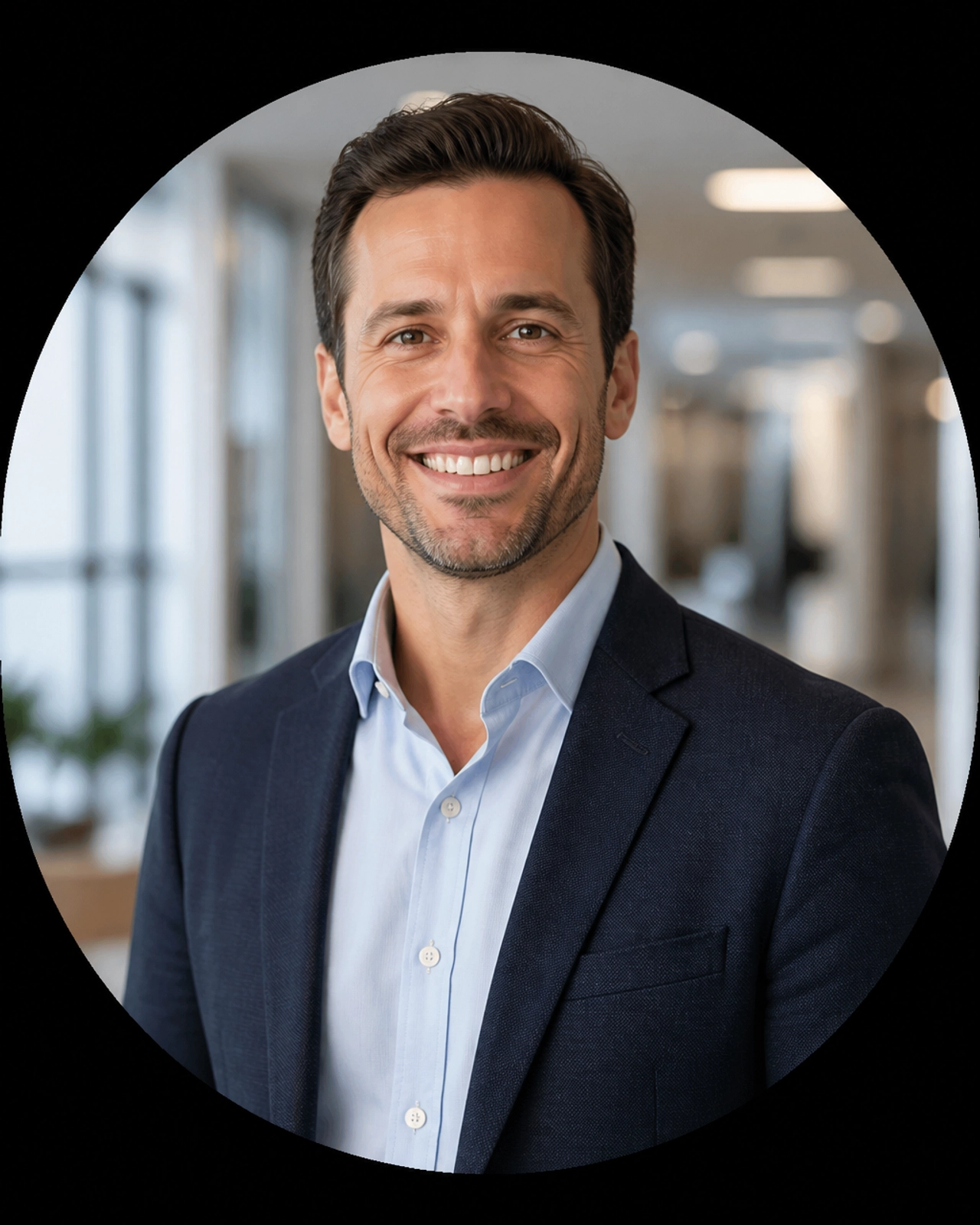 A smiling professional franchise development consultant