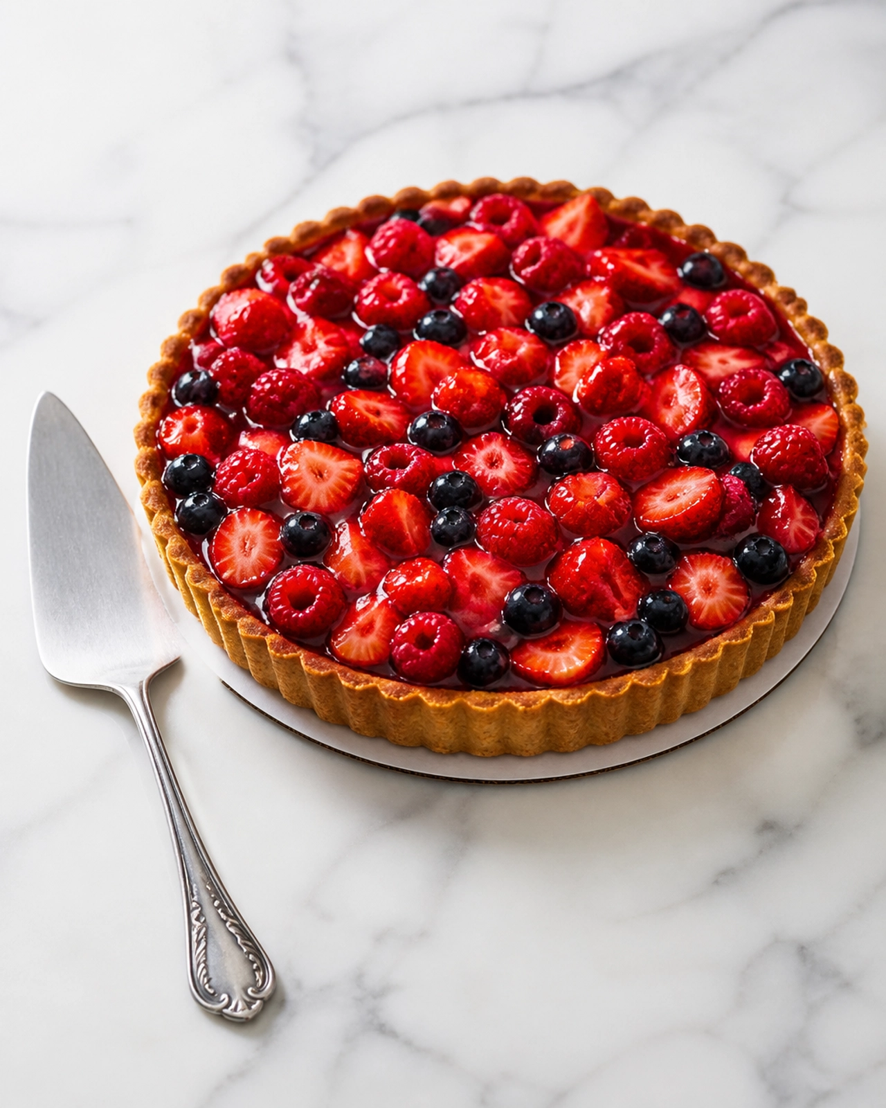 A whole gourmet tart representing keeping 100% equity in your franchise development agency partnership