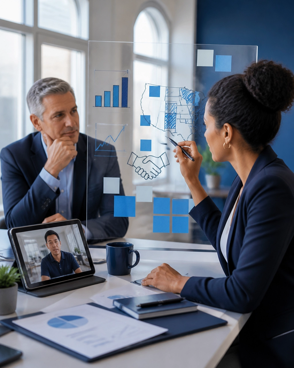 Franchise candidate and franchise development professional reviewing unit economics, territory considerations, and validation questions