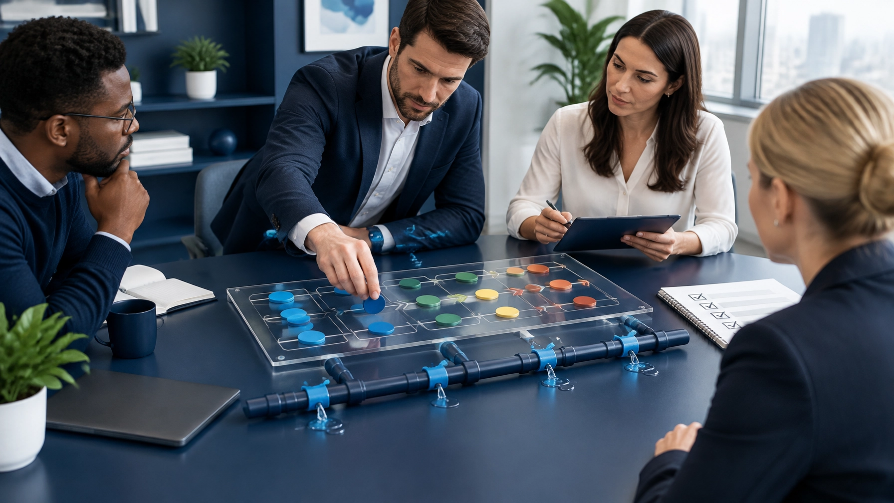 A focused franchise sales team actively moving candidate markers through a pipeline