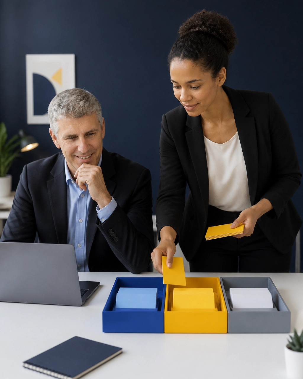 Franchise development agency professional organizing candidate profiles through a structured qualification process